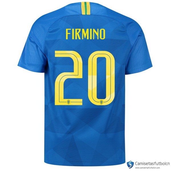 Camiseta Seleccion Brasil Segunda equipo Firmino 2018 Azul